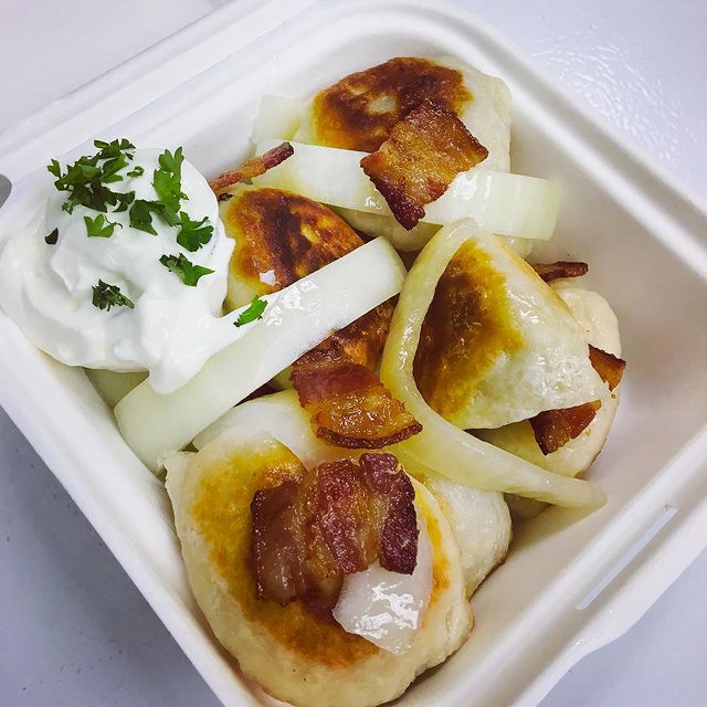 Hungry Rooster Kitchen Perogies take out order